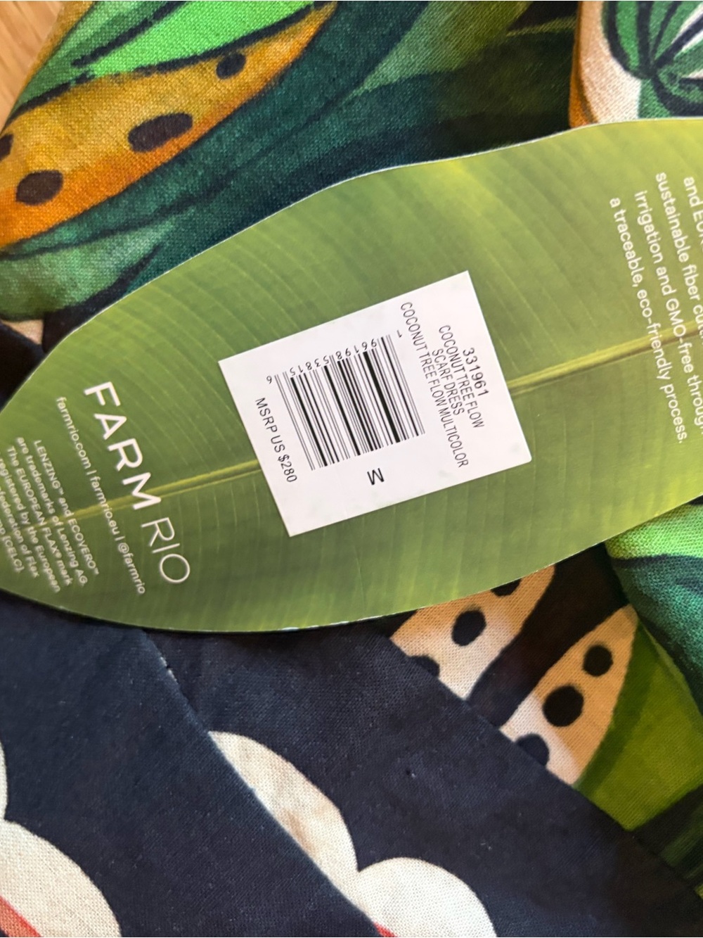 FARM Rio Strappy Maxi Dress in Black, Green & Red - Picture 4 of 5